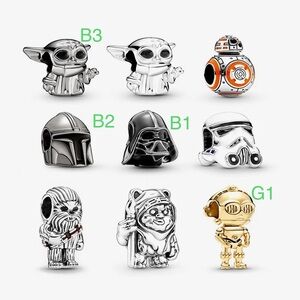 Authentic Pandora Disney Star Wars Darth Vader REBEL Dangle Charm